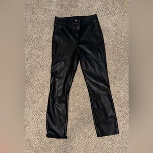 H and M faux leather pants